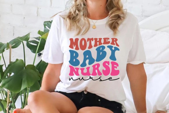 Mother Baby Nurse Retro SVG