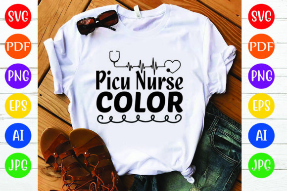 Nurse SVG Design, Picu Nurse Color