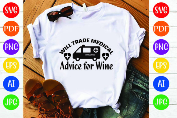 Nurse SVG Design, Will Trade Medical Adv